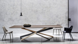 W Table by Luciano Marson for Bross