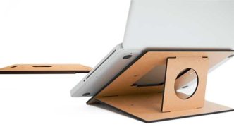 Vlad Butucariu reveals FLIO - an ultra slim wooden laptop stand