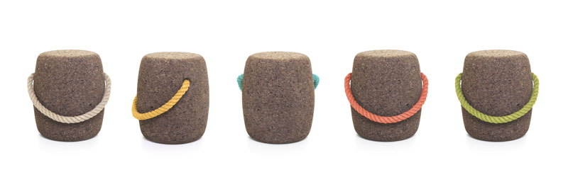 Pipo cork stool by DAM