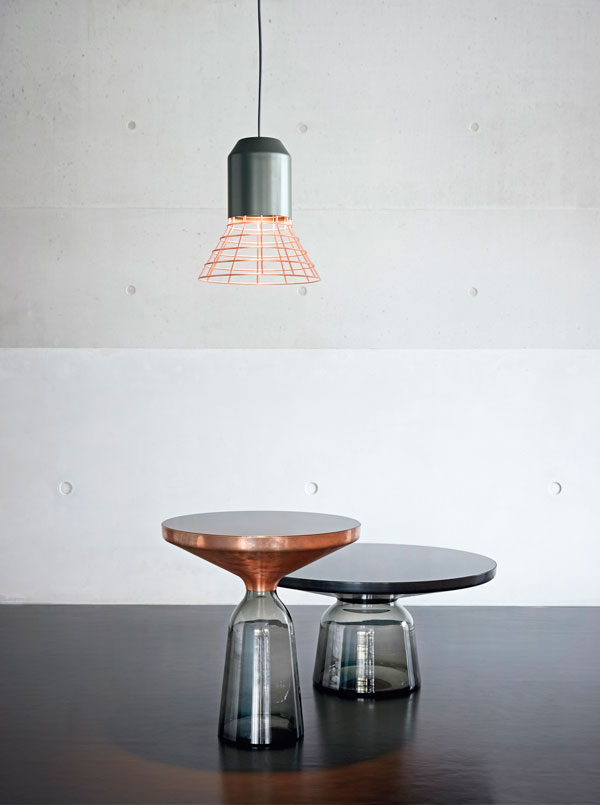 Bell Table & Bell Light by Sebastian Herkner