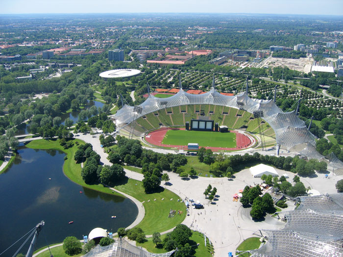 Roofing for main sports facilities in the Munich Olympic Park for the 1972 Summer Olympics, 1968–1972, Munich, Germany