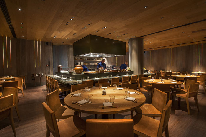 Roka Aldwych Restaurant by into lighting, designLSM and Claudio Silvestrin Architects