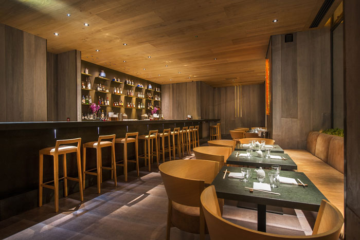 Roka Aldwych Restaurant by into lighting, designLSM and Claudio Silvestrin Architects