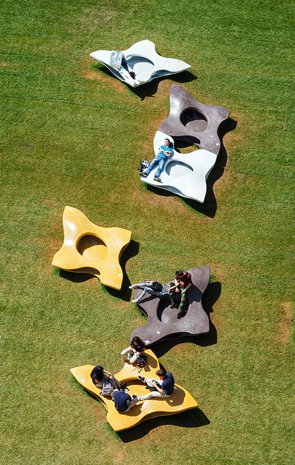 Minamora seating for Expo Milano 2015 by Miralles Tagliabue EMBT in collaboration with Italcementi Group.