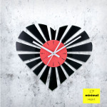 Minimal Heart Vinyl Clock by ArtZavold