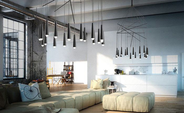 Mikado Pendant Chandelier by Filippo Mambretti for Morosini