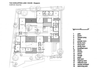 The Overlapping Land/House-Cluny House by Neri&Hu - Ground Floor Plan
