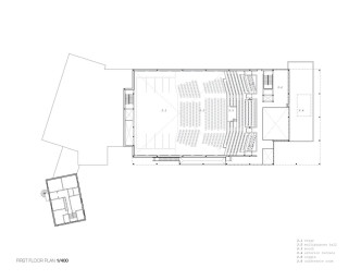 Mont Laurier Multifunctional Theatre by Les architectes FABG - First Floor Plan