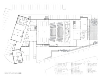 Mont Laurier Multifunctional Theatre by Les architectes FABG - Ground Floor Plan