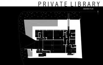 Private Library House by Unit One Design - Basement Plan