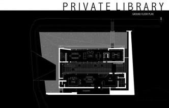 Private Library House by Unit One Design - Ground Plan