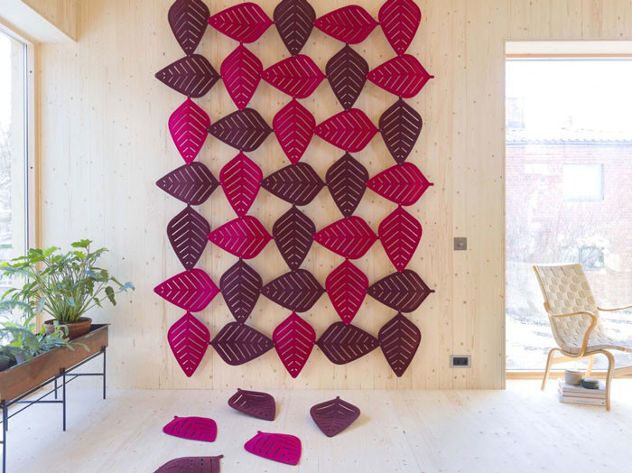 Airleaf sound-absorbent panels by Stefan Borselius for Abstracta