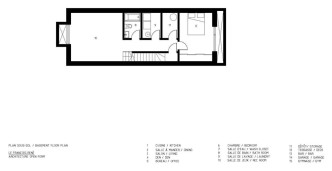 François-René project by Maître Carré & Architecture Open Form - Basement Plan