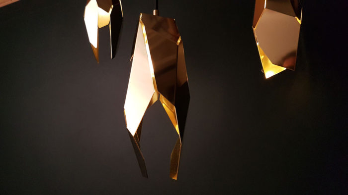 Polytope Brass Pendants by David Lister and Daniel Gruetter - Photo by Lindsay Rosset