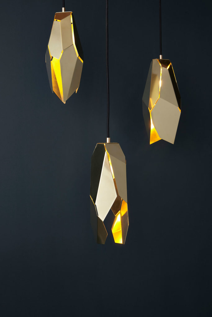 Polytope Brass Pendants by David Lister and Daniel Gruetter - Photo by Lindsay Rosset