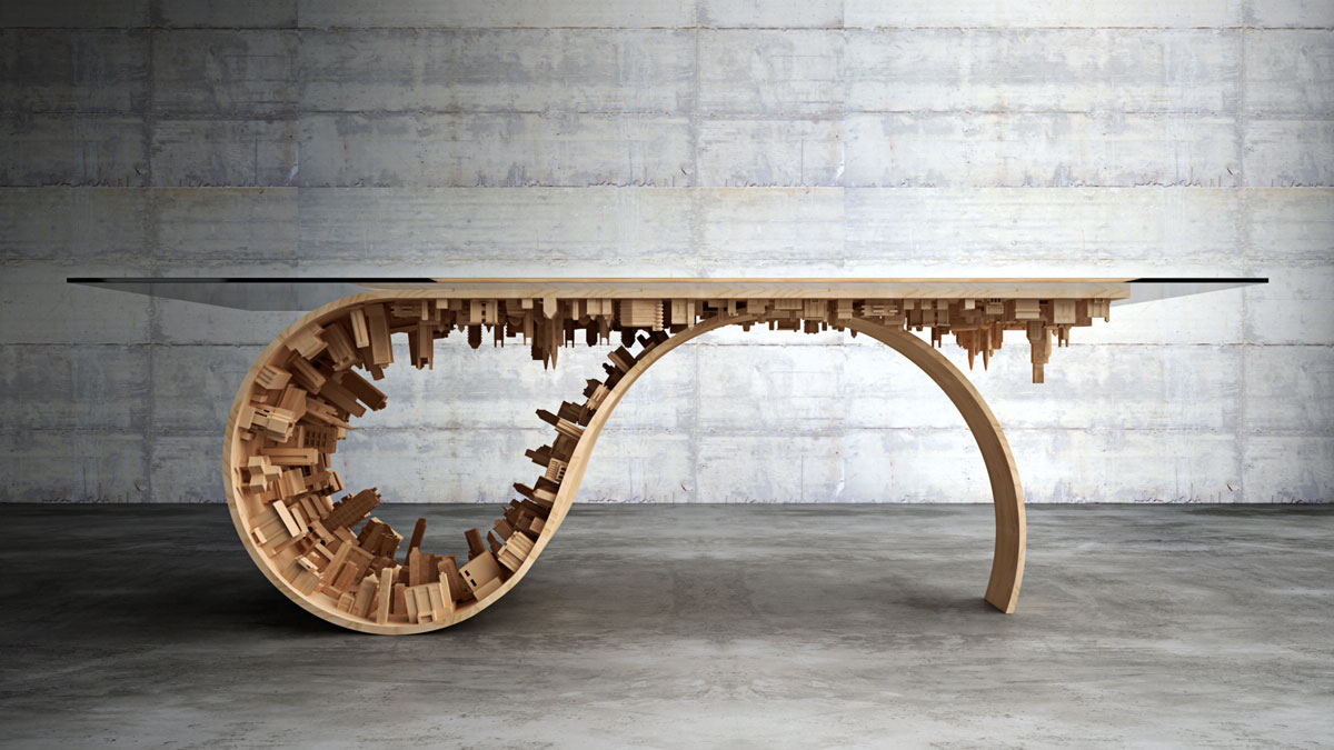 Wave City Dining Table by Stelios Mousarris