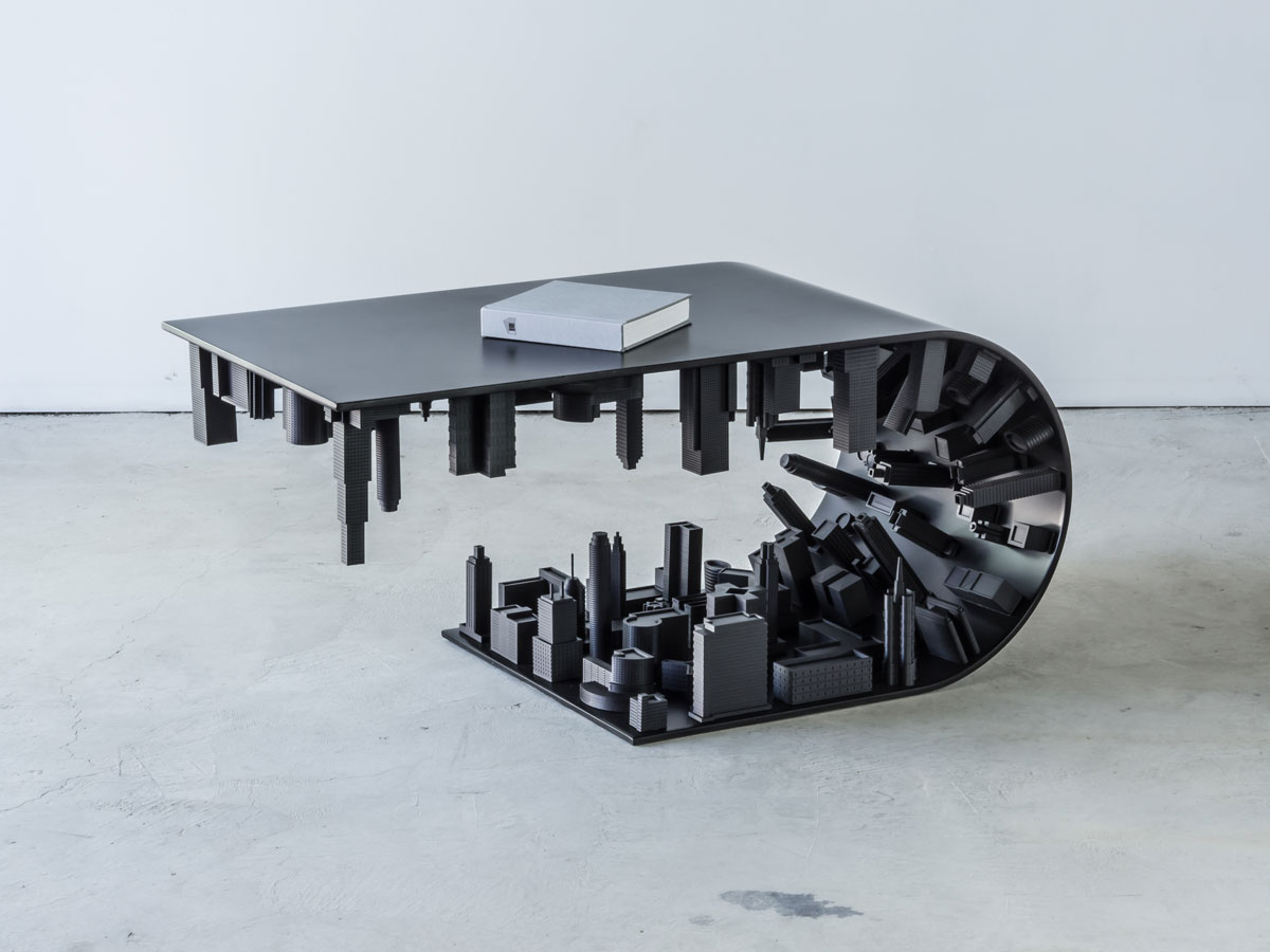 Wave City Table Black Edition by Stelios Mousarris