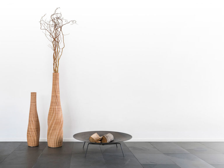 AESTUS stratified wooden vases by odk.design | Design Chronicle